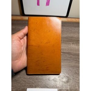 Central Machine Works Leather Notepad Holder Vintage Scenic America Tan